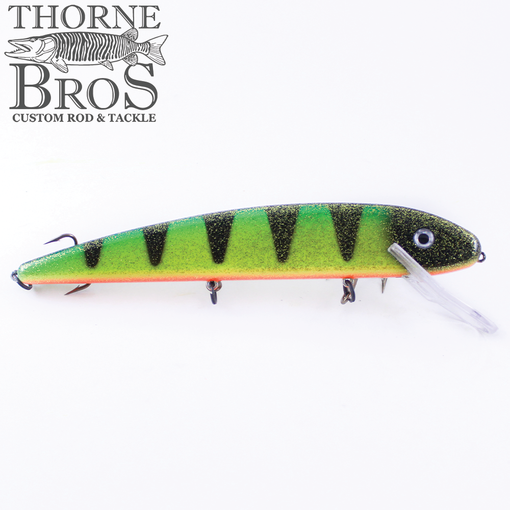 Leurre Grandma 13" Classique Crankbait Prism Gold Black Pour Brochet Et Nordique - G13P-33 Neuf