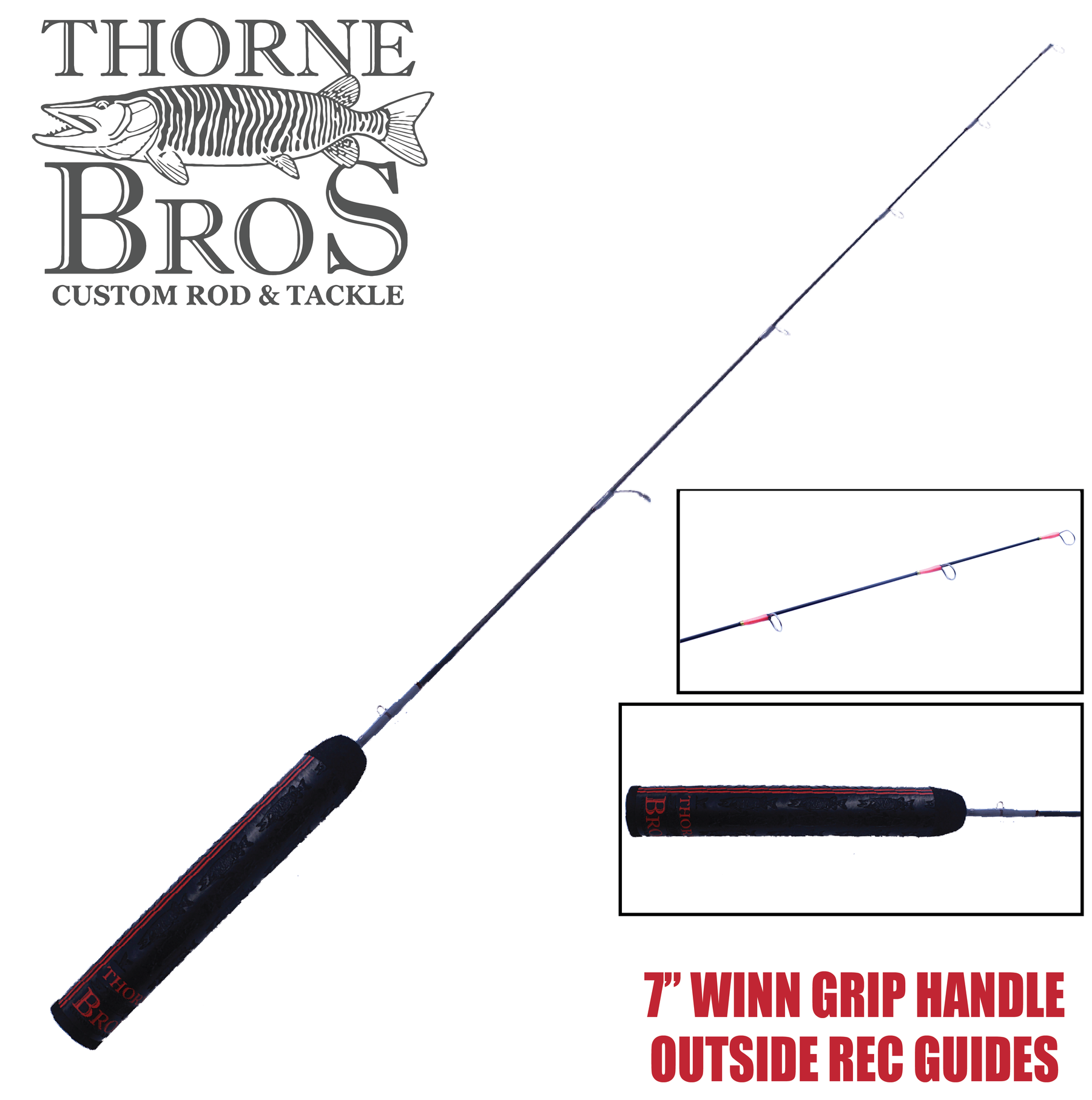 Thorne Brothers Custom Ice Rod -  Perch Sweet Heart Options